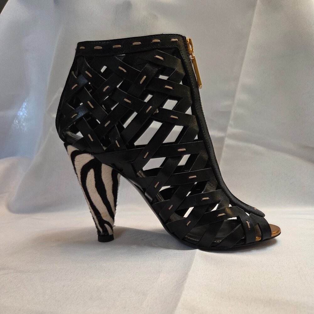 Tom Ford Black Cage with Zebra Heels